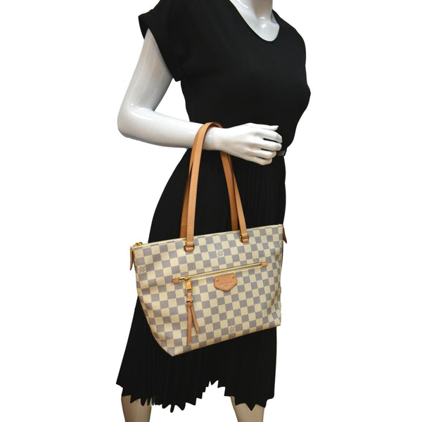 LOUIS VUITTON Iena PM Damier Azur Shoulder Bag White