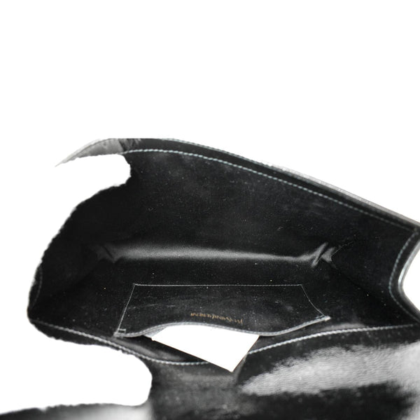 YVES SAINT LAURENT Belle de Jour Leather Clutch Bag Black- sold