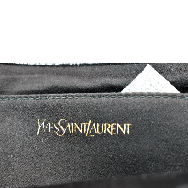 YVES SAINT LAURENT Belle de Jour Leather Clutch Bag Black- sold