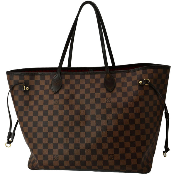 LOUIS VUITTON Neverfull GM Damier Ebene Tote Shoulder Bag Brown