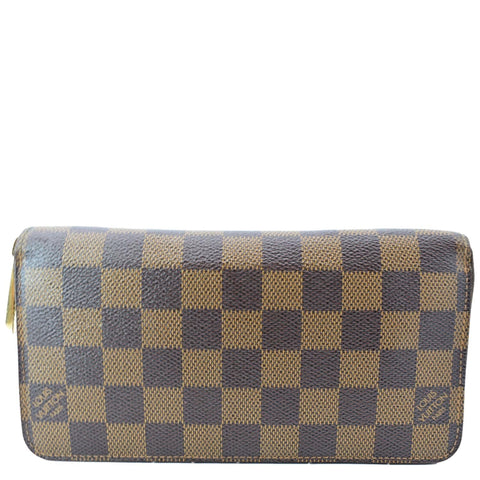 LOUIS VUITTON Zippy Long Damier Ebene Wallet Brown