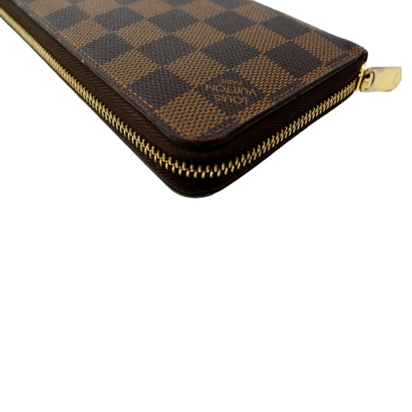 LOUIS VUITTON Zippy Long Damier Ebene Wallet Brown