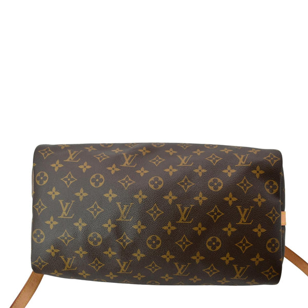 LOUIS VUITTON Speedy 35 Bandouliere Monogram Canvas Shoulder Bag Brown