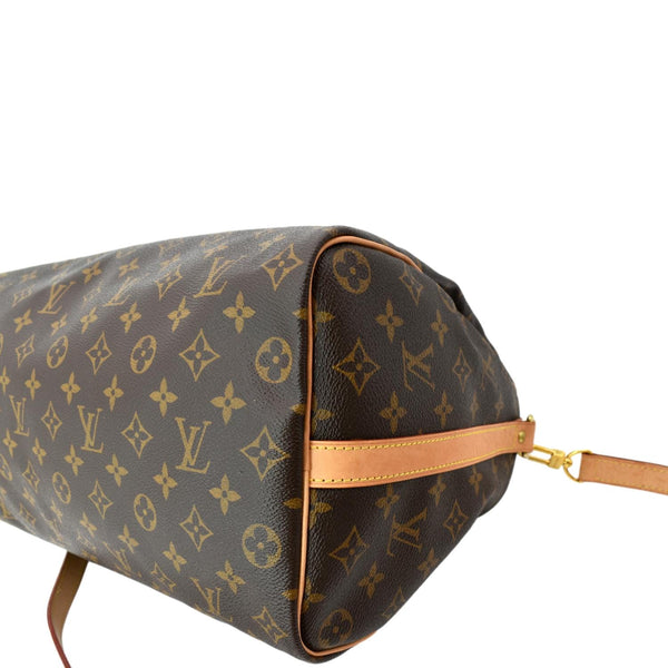 LOUIS VUITTON Speedy 35 Bandouliere Monogram Canvas Shoulder Bag Brown