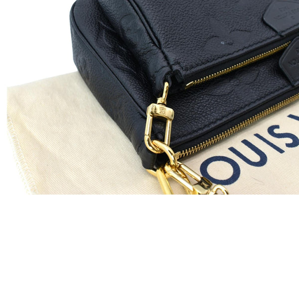 LOUIS VUITTON Multi Pochette Accessoires Monogram Empreinte Shoulder Bag Black