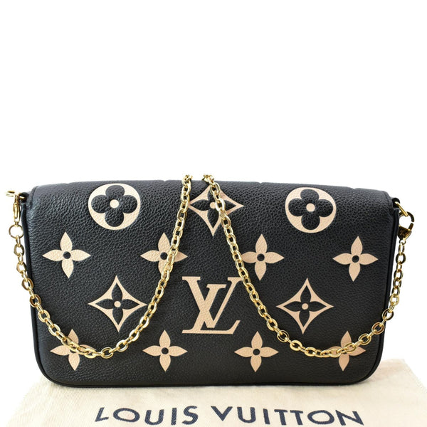 LOUIS VUITTON Felicie Pochette Monogram Empreinte Crossbody Bag Bicolor