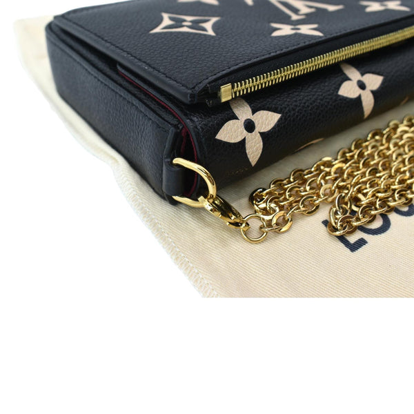 LOUIS VUITTON Felicie Pochette Monogram Empreinte Crossbody Bag Bicolor