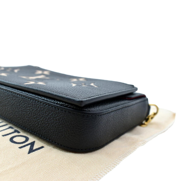 LOUIS VUITTON Felicie Pochette Monogram Empreinte Crossbody Bag Bicolor