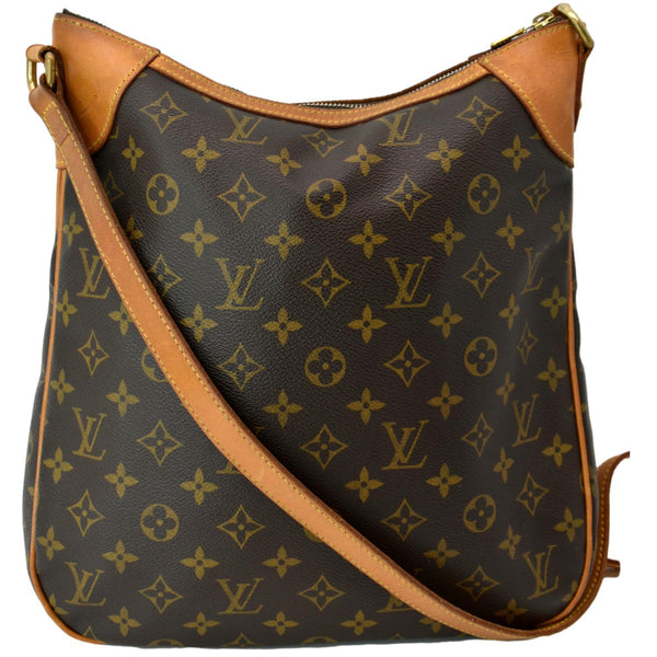 LOUIS VUITTON Odeon MM Monogram Coated Canvas Shoulder Bag Brown