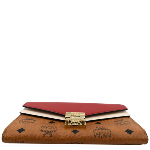 MCM Tracy Monogram Visetos Canvas Chain Wallet Cognac - Bottom