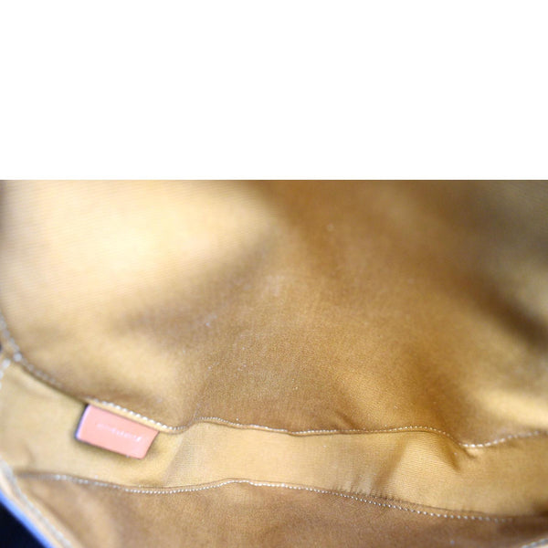 CELINE Triangle Triomphe Canvas Monogram Print Shoulder Bag Brown