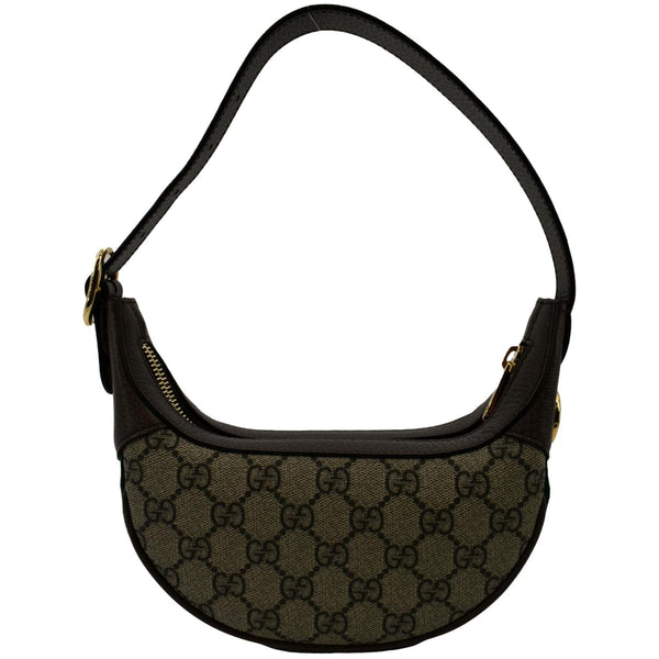 GUCCI Ophidia Mini GG Supreme Canvas Shoulder Bag Beige/Ebony 658551