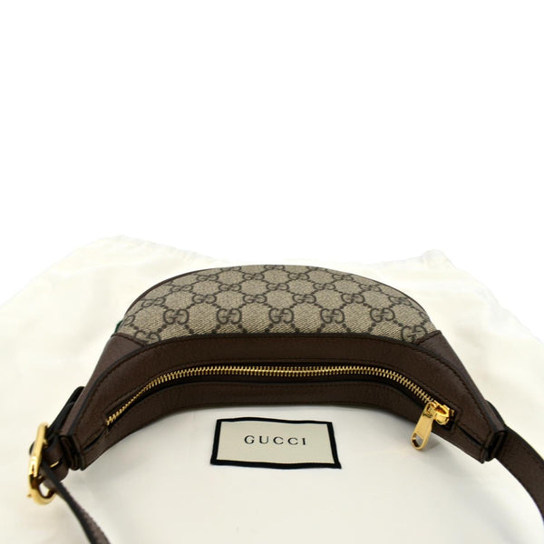 GUCCI Ophidia Mini GG Supreme Canvas Shoulder Bag Beige/Ebony 658551