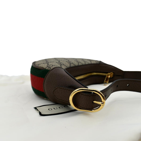 GUCCI Ophidia Mini GG Supreme Canvas Shoulder Bag Beige/Ebony 658551