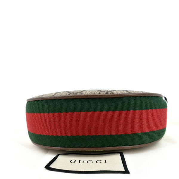 GUCCI Ophidia Mini GG Supreme Canvas Shoulder Bag Beige/Ebony 658551