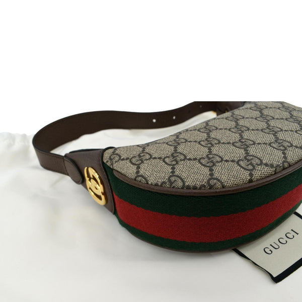 GUCCI Ophidia Mini GG Supreme Canvas Shoulder Bag Beige/Ebony 658551