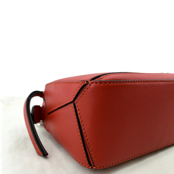 LOEWE Puzzle Mini Leather Shoulder Bag Orange