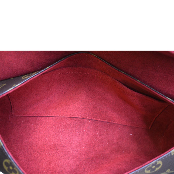 LOUIS VUITTON Sonatine Monogram Canvas Satchel Bag Brown