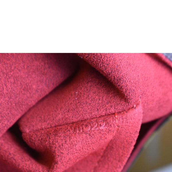 LOUIS VUITTON Sonatine Monogram Canvas Satchel Bag Brown