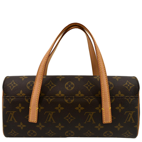 LOUIS VUITTON Sonatine Monogram Canvas Satchel Bag Brown