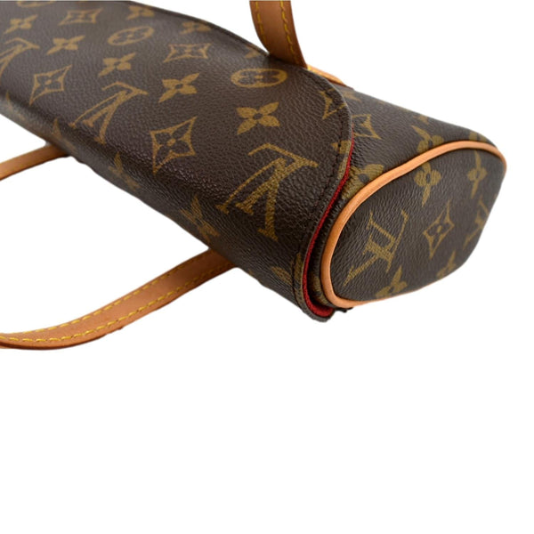 LOUIS VUITTON Sonatine Monogram Canvas Satchel Bag Brown