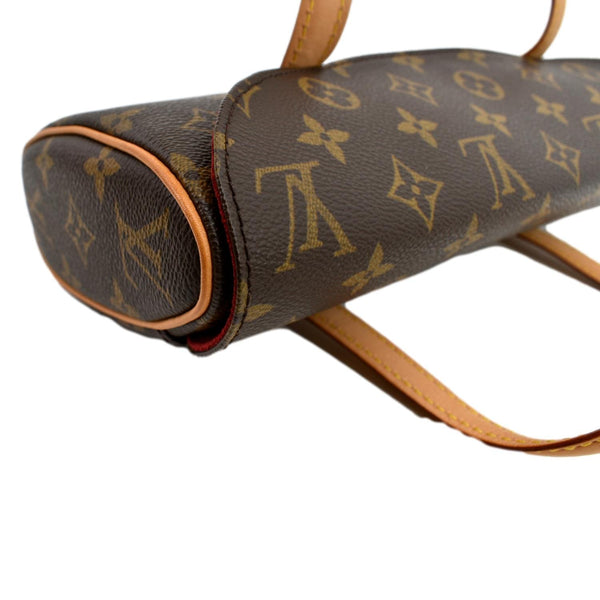 LOUIS VUITTON Sonatine Monogram Canvas Satchel Bag Brown