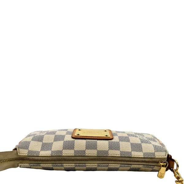 Louis Vuitton Pochette Eva Damier Azur Clutch Bag White - Top