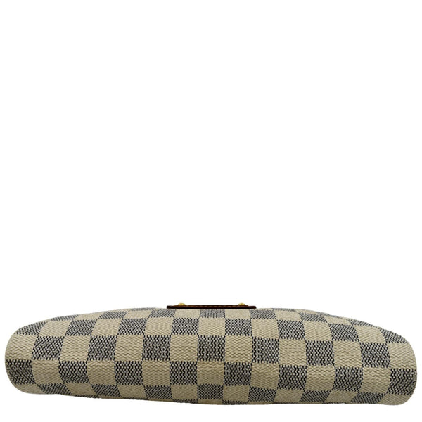 Louis Vuitton Pochette Eva Damier Azur Clutch Bag White - Bottom