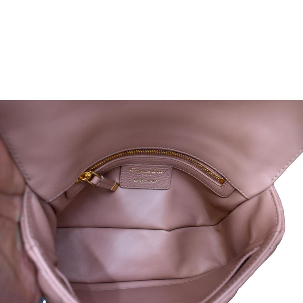 CHRISTIAN DIOR Caro Cannage Calf Leather Shoulder Bag Rose Des