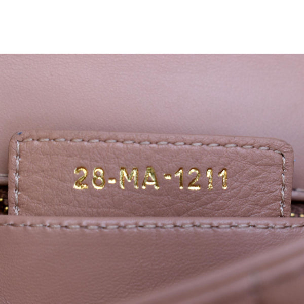 CHRISTIAN DIOR Caro Cannage Calf Leather Shoulder Bag Rose Des