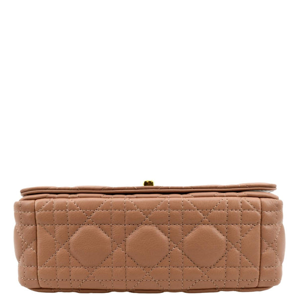 CHRISTIAN DIOR Caro Cannage Calf Leather Shoulder Bag Rose Des