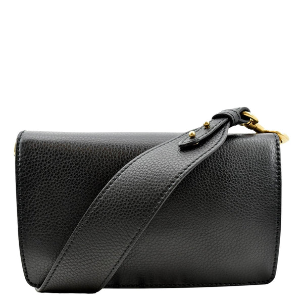 CHRISTIAN DIOR Dio(r)evolution Flap Grained Calfskin Shoulder Bag Black
