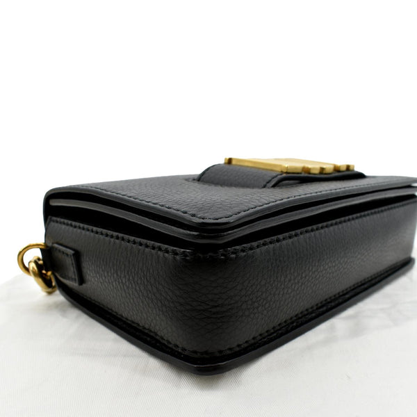 CHRISTIAN DIOR Dio(r)evolution Flap Grained Calfskin Shoulder Bag Black