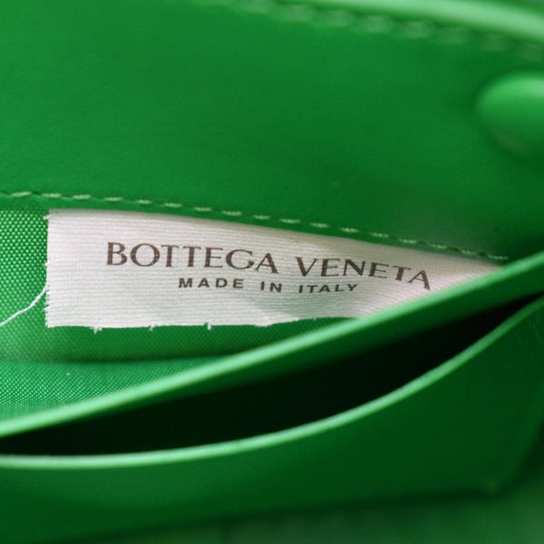 BOTTEGA VENETA Cassette Lambskin Satchel Bag Parakeet