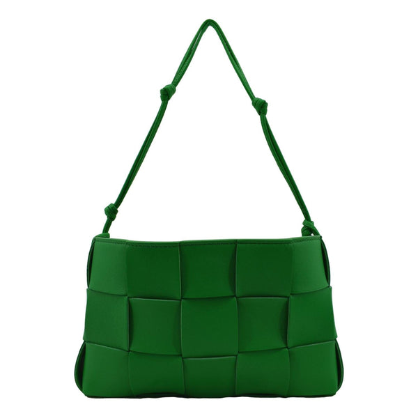 BOTTEGA VENETA Cassette Lambskin Satchel Bag Parakeet