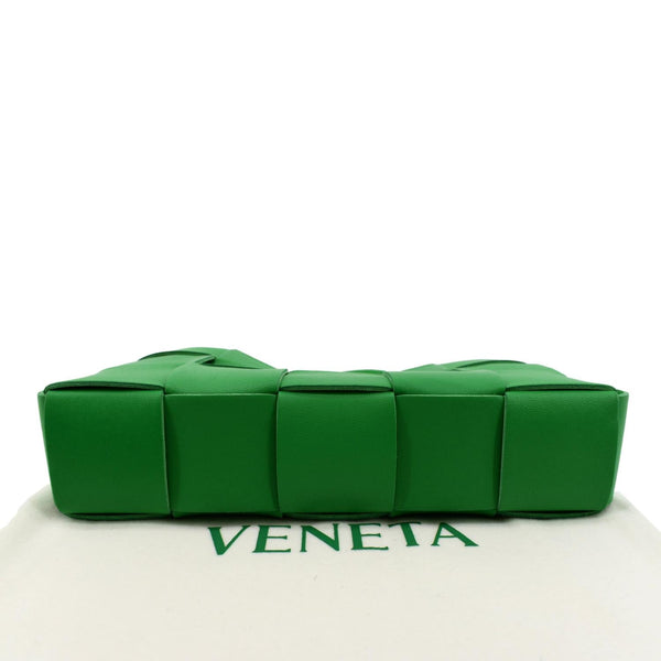 BOTTEGA VENETA Cassette Lambskin Satchel Bag Parakeet