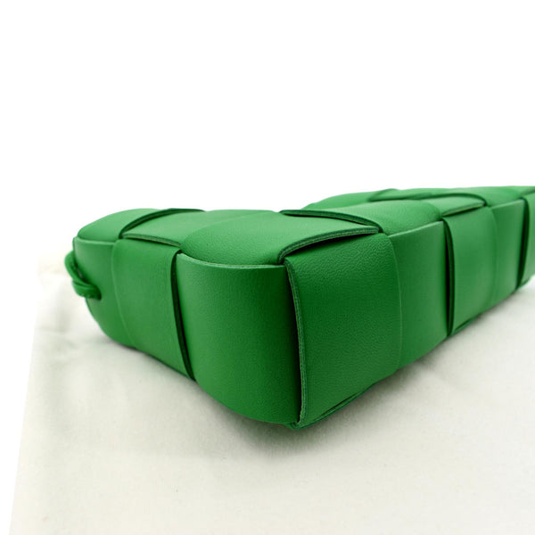 BOTTEGA VENETA Cassette Lambskin Satchel Bag Parakeet