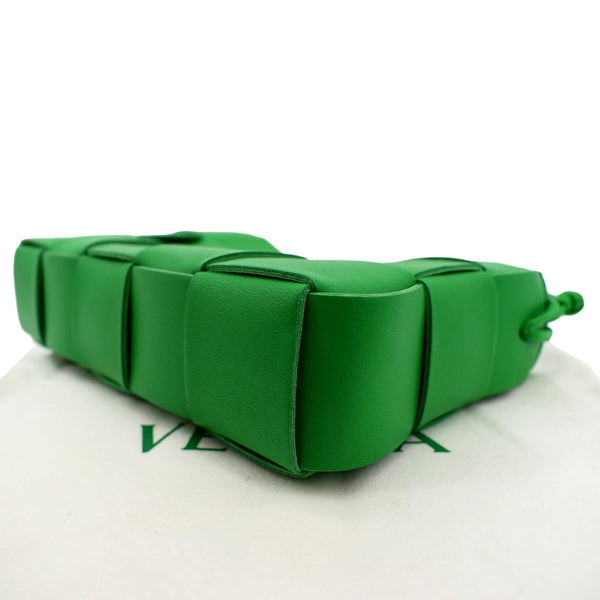 BOTTEGA VENETA Cassette Lambskin Satchel Bag Parakeet