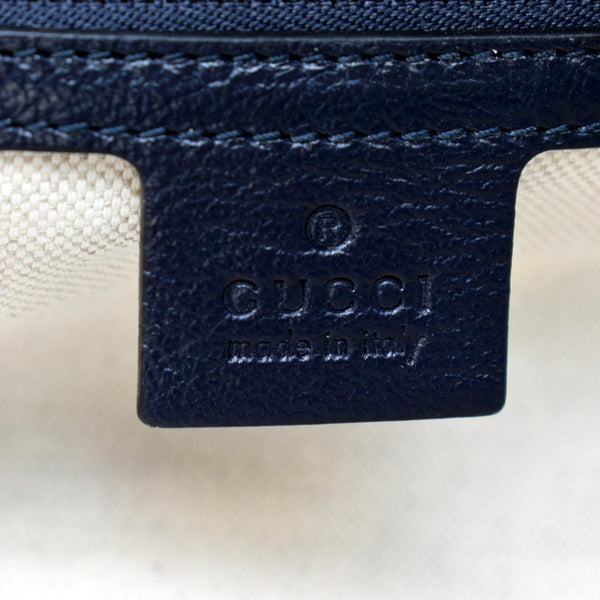 Gucci GG Marmont Canvas Leather Crossbody Bag Blue - Made In Italy