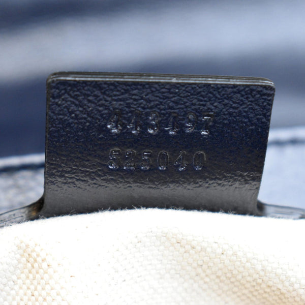 Gucci GG Marmont Canvas Leather Crossbody Bag Blue - Serial Number