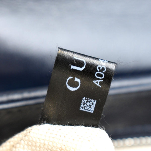 Gucci GG Marmont Canvas Leather Crossbody Bag Blue - Close Tag