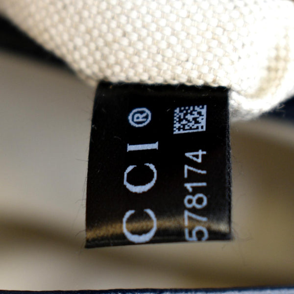 Gucci GG Marmont Canvas Leather Crossbody Bag Blue - Tag