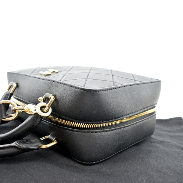 CHANEL Vanity Leather Crossbody Bag Black- sold