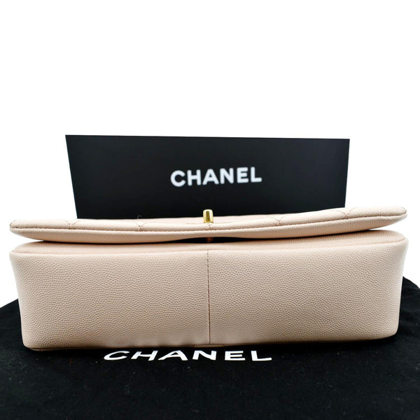 CHANEL Medium Fashion Therapy Flap Quilted Caviar Crossbody Bag Nude