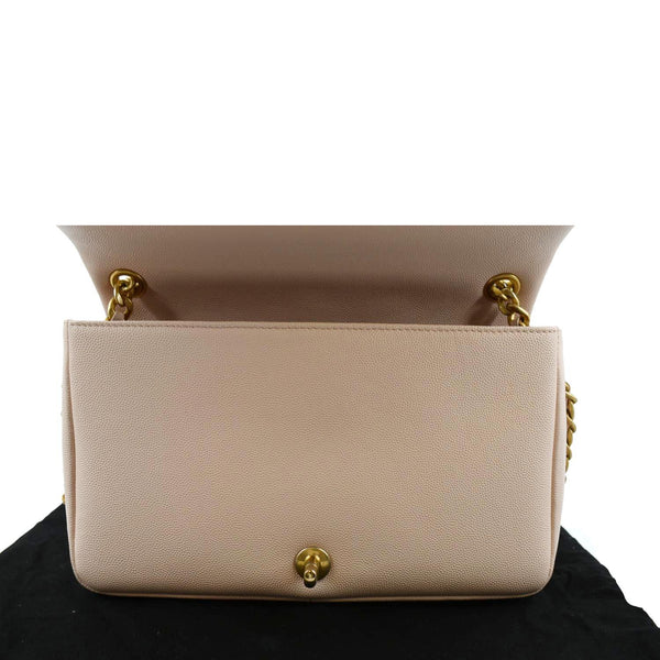 CHANEL Medium Fashion Therapy Flap Quilted Caviar Crossbody Bag Nude