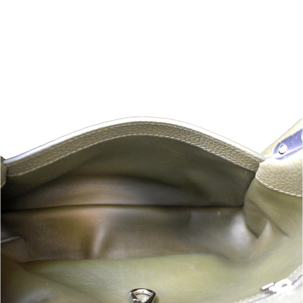 LOUIS VUITTON Capucines MM Taurillon Python Leather Satchel Bag Khaki Green