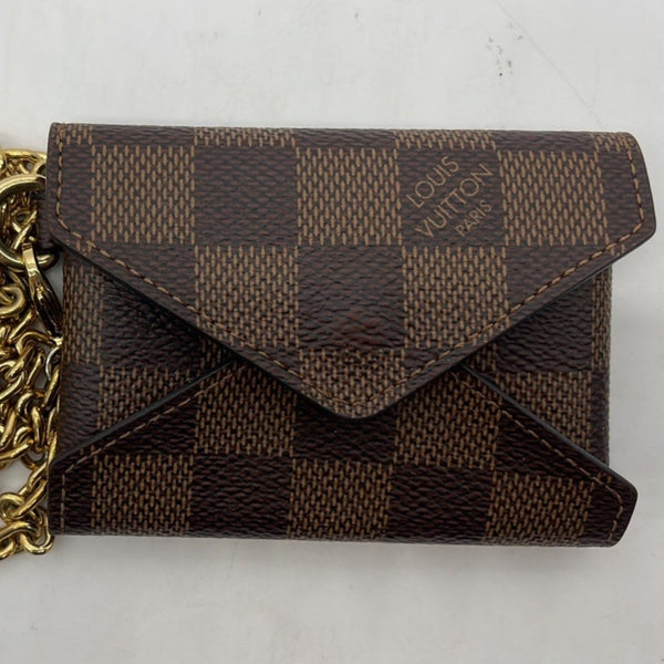 LOUIS VUITTON Kirigami Pochette Damier Ebene Clutch Brown