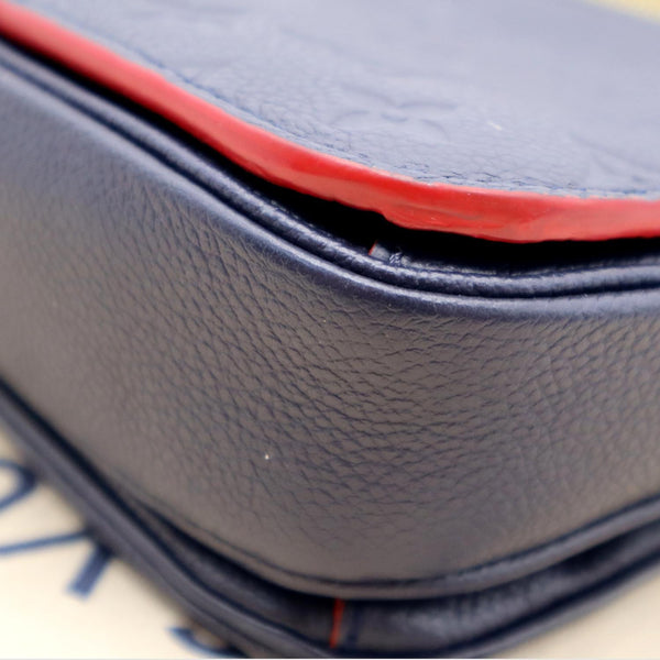 LOUIS VUITTON Metis Pochette Empreinte Leather Crossbody Bag Blue