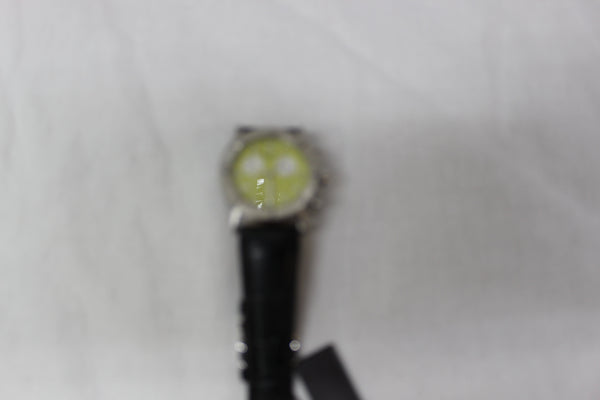 RAYMOND WEIL W1 Date Lime Dial 30mm Swiss Watch Black Strap