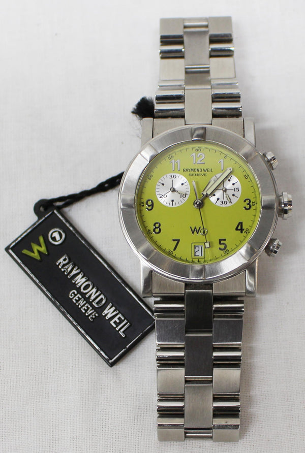 RAYMOND WEIL W1 Parsifal Chronograph 6800 Lime Dial Watch 35mm
